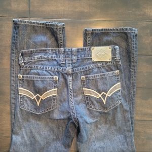 Affliction Cooper Size 33 x 30 Relaxed Boot Blue